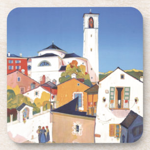 Vintages Tessin Tessin Getränkeuntersetzer