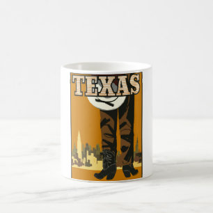 Vintages Texas-Poster anpassen Kaffeetasse