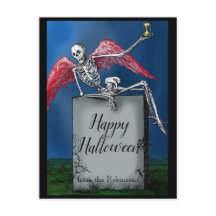 Vintages Textselett auf Tomb Halloween