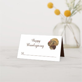 Vintages Thanksgiving in der Türkei Platzkarte