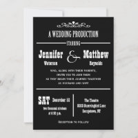 Vintages Theater - Einladungen für Hochzeiten