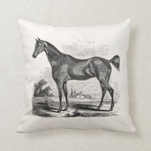 Vintages Thoroughbred-Pferdereiterpersonalisiertes Kissen