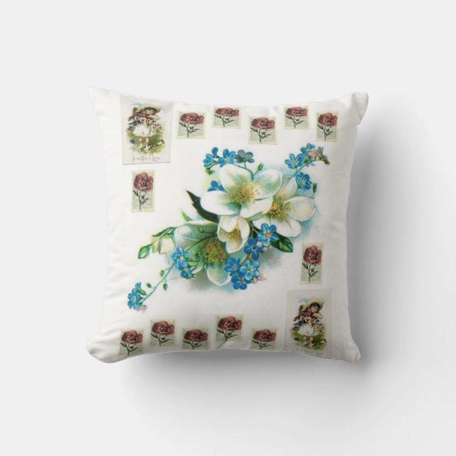 Vintages Throw Kissen (Vorderseite)