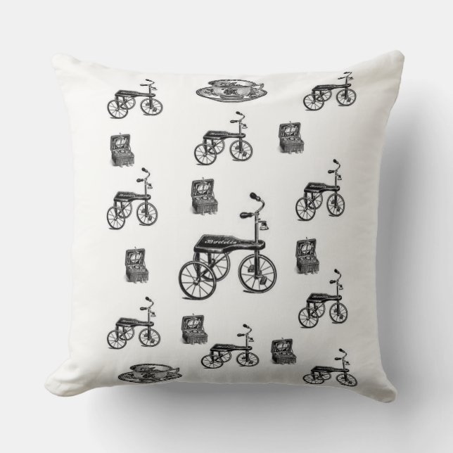 Vintages Throw Kissen (Vorderseite)