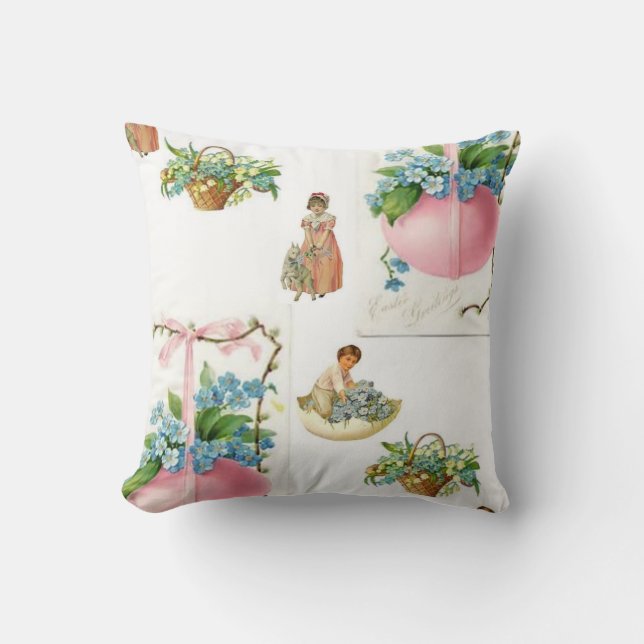 Vintages Throw Kissen (Vorderseite)