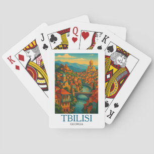 Vintages Tiflis-Reisen - Retro-Kunstwerk Spielkarten