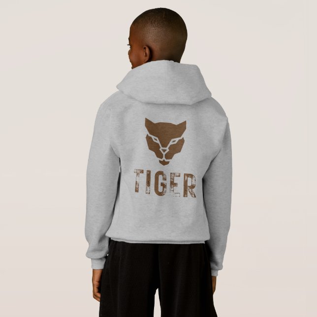 Vintages Tiger-Design - für Tierfreunde Hoodie (Schwarz voll)