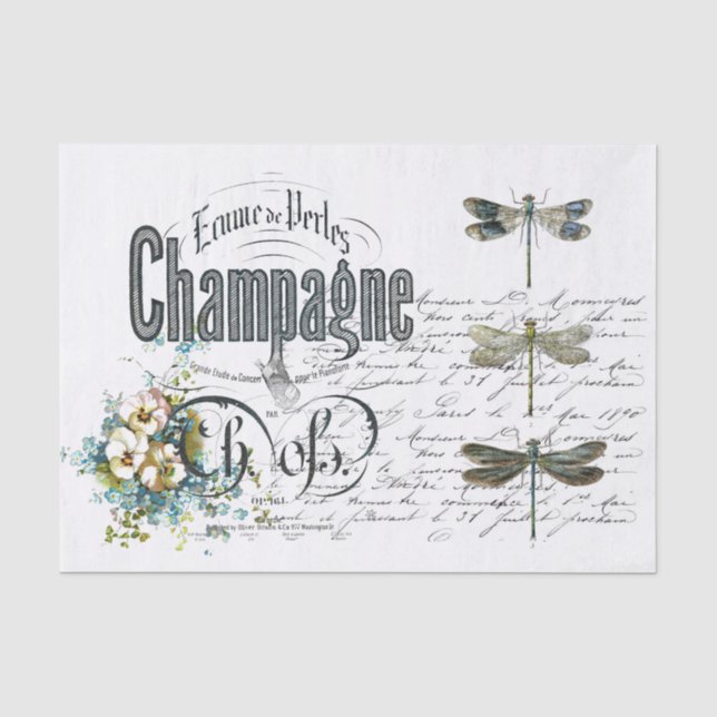 Vintages Tissue Paper Seidenpapier (Vorderseite)