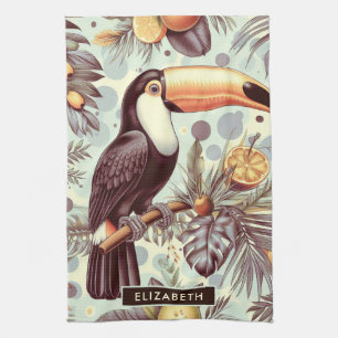 Vintages Toucan Tropical Pattern Geschirrtuch