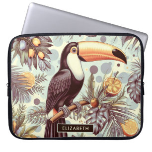 Vintages Toucan Tropical Pattern Laptopschutzhülle