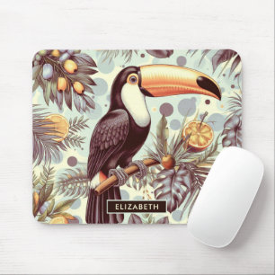 Vintages Toucan Tropical Pattern Mousepad