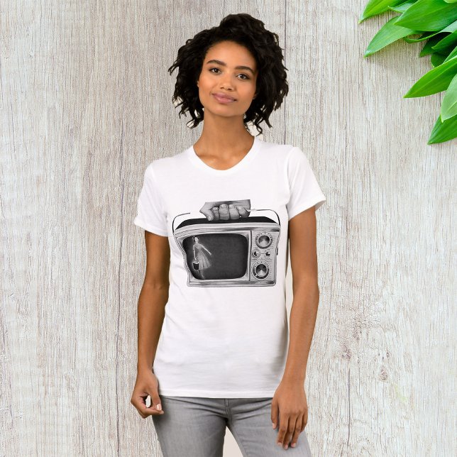 Vintages tragbares Fernsehen T - Shirt für Frauen (Von Creator hochgeladen)