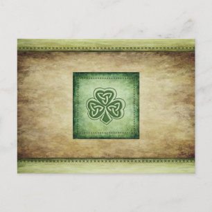 Vintages Trendgrundstück Irish Kleeblatt Postkarte
