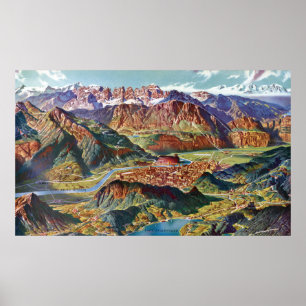Vintages Trient und die Brenta Poster