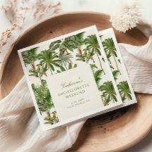 Vintages Tropical Palm Tree Bachelorette Empfang