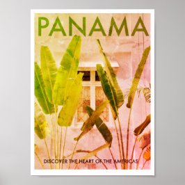 Vintages Tropical Panama Travel Poster