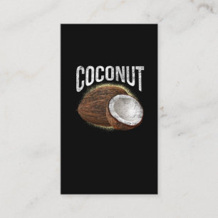 Vintages Tropisches Coconut-Urlaubsthema Visitenkarte