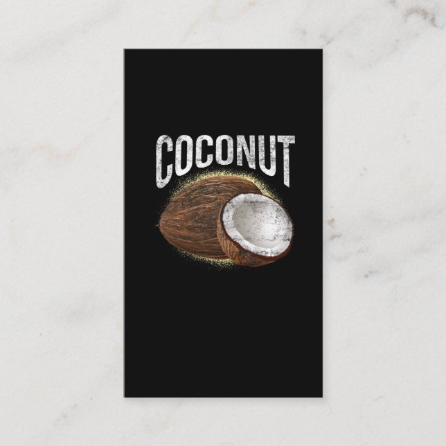 Vintages Tropisches Coconut-Urlaubsthema Visitenkarte (Vorderseite)