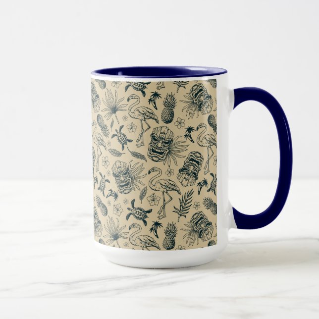 Vintages tropisches Muster Tasse (Rechts)