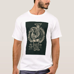 Vintages Tuba Player Grafik-T-Shirt T-Shirt