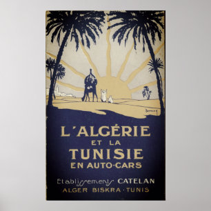 Vintages Tunisie Travel Poster