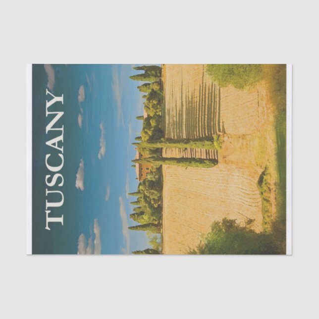 Vintages Tuscany Reisetapier Seidenpapier (Vorderseite)