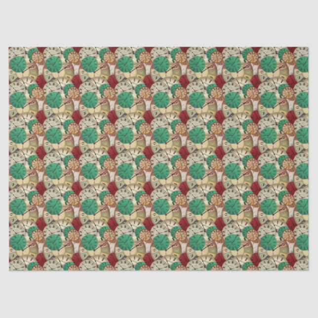 Vintages Uhrenpapier Seidenpapier (Vorderseite)