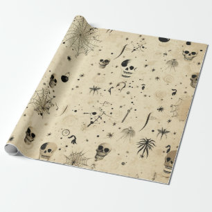 Vintages, undurchsichtiges Halloween-Muster Geschenkpapier