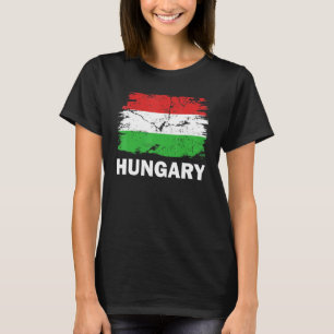 Vintages Ungarn - Ungarische Flaggenstaatshilfe Hu T-Shirt