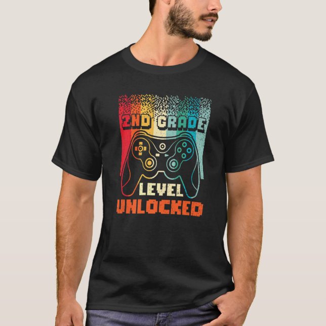 Vintages ungesichertes Videospiel der zweiten Stuf T-Shirt (Vorderseite)