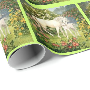 Vintages Unicorns-Geschenk-Verpackungs-Papier Geschenkpapier