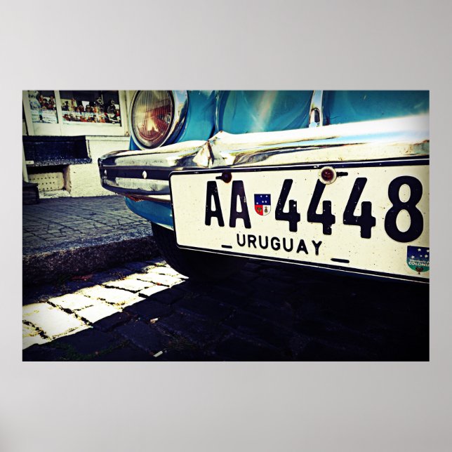 Vintages Uruguay Car Südamerika Poster (Vorne)