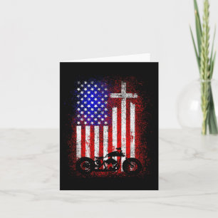 Vintages US-amerikanisches Motorrad-Flag Christlic Karte