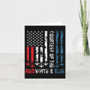 Vintages US-Flag Shirt mit Höflichkeit von Rot und Karte