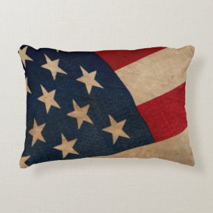 Vintages US Flagge-Kissen Zierkissen