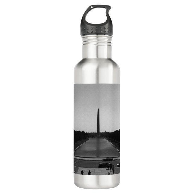 Vintages US-Washington-Denkmal Edelstahlflasche (Vorderseite)