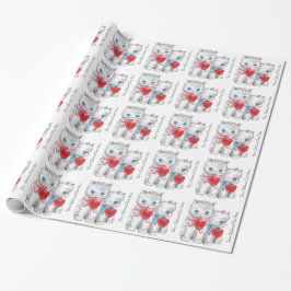 Vintages Valentine-Papier für benutzerdefinierte T Geschenkpapier
