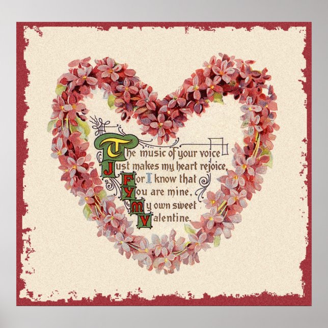 Vintages Valentine-Poster Poster (Vorne)