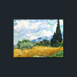 Vintages Van Gogh-Weizenfeld mit Zypressen Leinwanddruck<br><div class="desc">In das Design dieses Produktes aufgenommen ist ein ansprechender Druck von "Weizenfeld mit Zypressen" ein Öl auf Leinwand Malerei erstellt 1890 von Vincent van Gogh. Vincent van Gogh (1853 - 1890) war ein niederländischer postimpressionistischer Maler, der in etwas mehr als einem Jahrzehnt etwa 2.100 Gemälde schuf, darunter etwa 860 Ölgemälde,...</div>