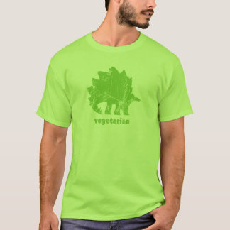 Vintages vegetarisches Stegosaurus-Grün T-Shirt