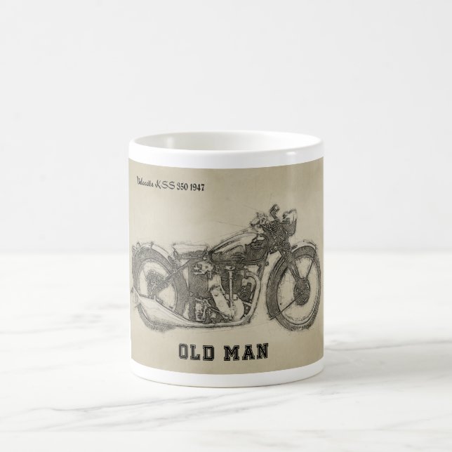 Vintages Velocette KSS-Motorrad Zeichnend Kaffeetasse (Mittel)