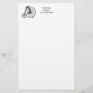 Vintages Velocipede Penny Farthing Fahrrad Briefpapier