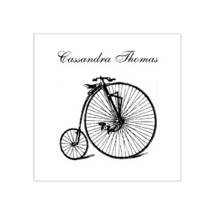 Vintages Velocipede Penny Farthing Fahrrad Gummistempel