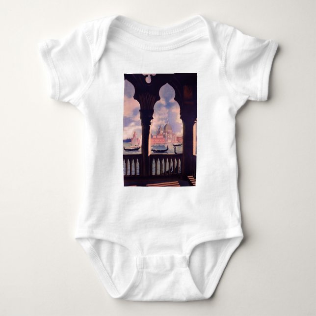 Vintages Venedig Italien Reisen Baby Strampler (Vorderseite)