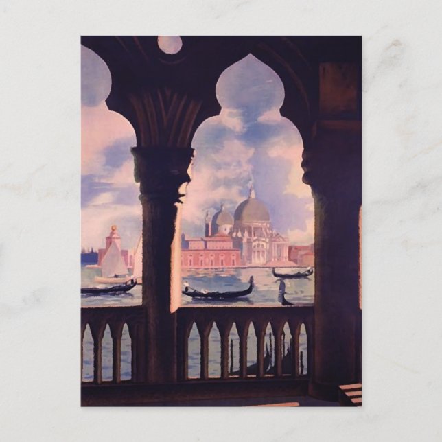 Vintages Venedig Italien Reisen Postkarte (Vorderseite)