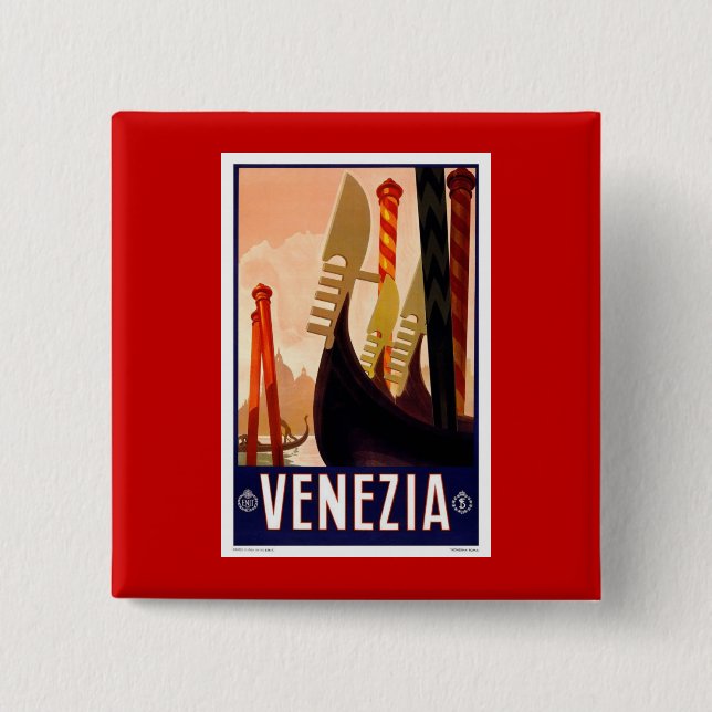 Vintages Venezia Button (Vorderseite)
