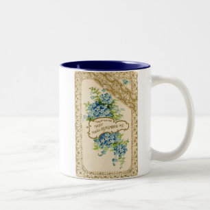 Vintages Vergissmeinnicht Zweifarbige Tasse