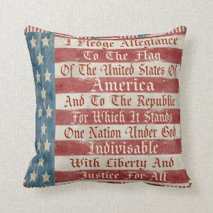 Vintages Versprechen eines Allegiance-Pillow Kissen