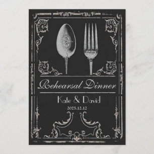 Vintages verziertes silberner einladung