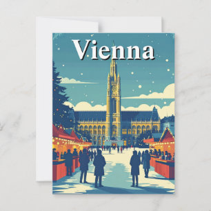 Vintages Vienna Austria Market Travel Souvenir Postkarte